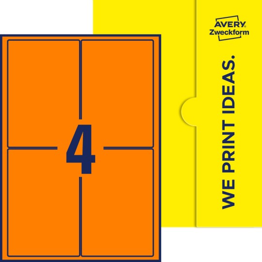 4 stk. etiketter per ark