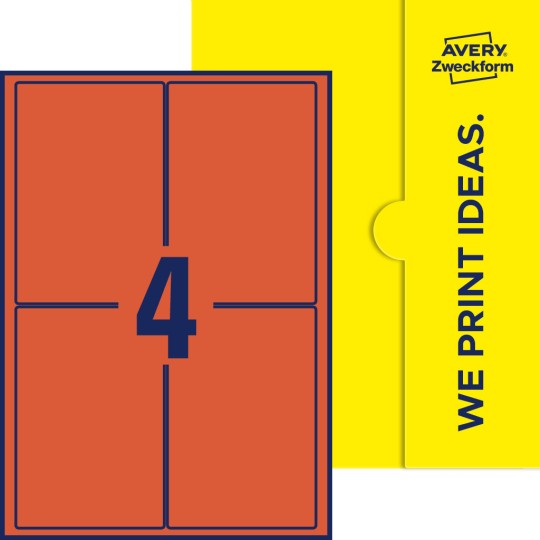 4 stk. etiketter per ark