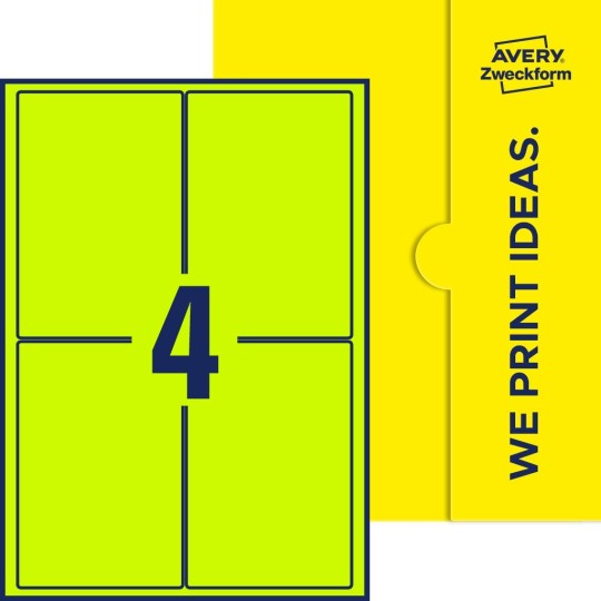 4 stk. etiketter per ark