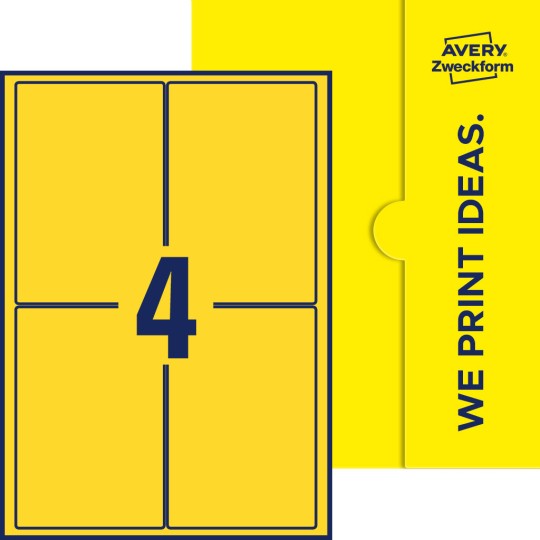 4 stk. etiketter per ark