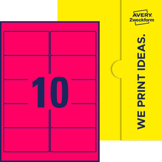 10 stk. etiketter per ark
