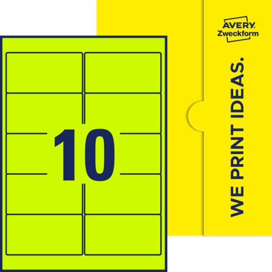 10 stk. etiketter per ark