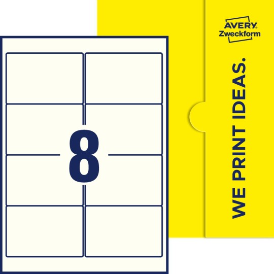 8 stk. etiketter per ark