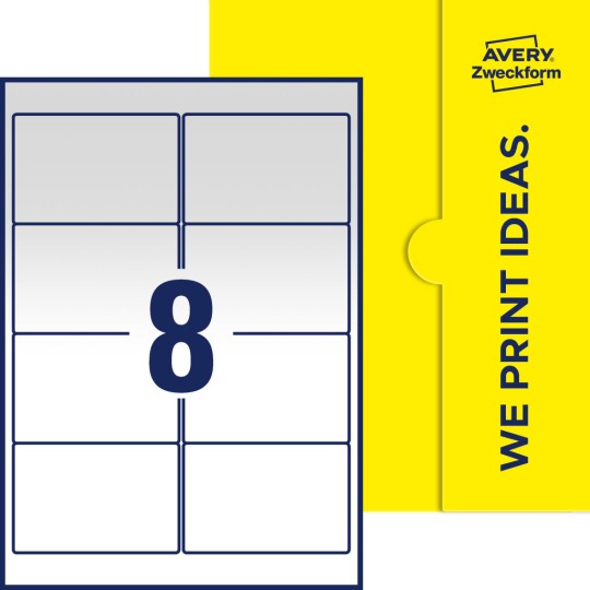 8 stk. etiketter per ark