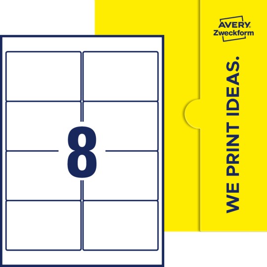 8 stk. etiketter per ark