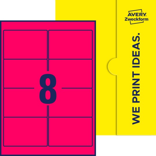 8 stk. etiketter per ark