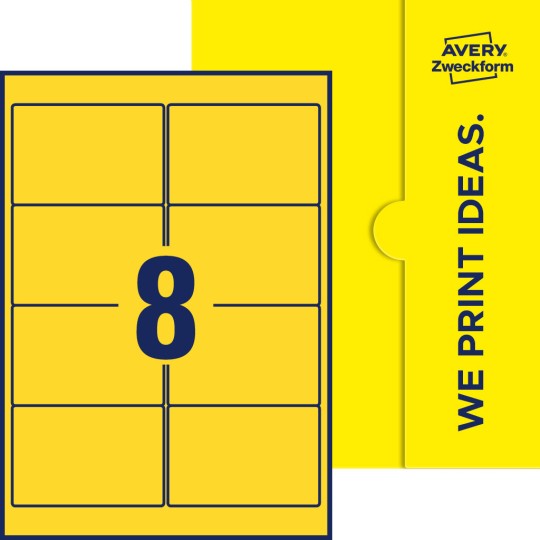 8 stk. etiketter per ark