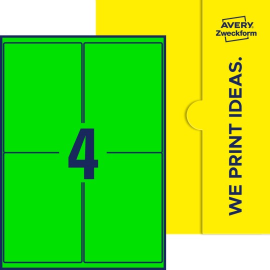 4 stk. etiketter per ark