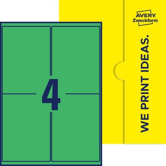 4 stk. etiketter per ark