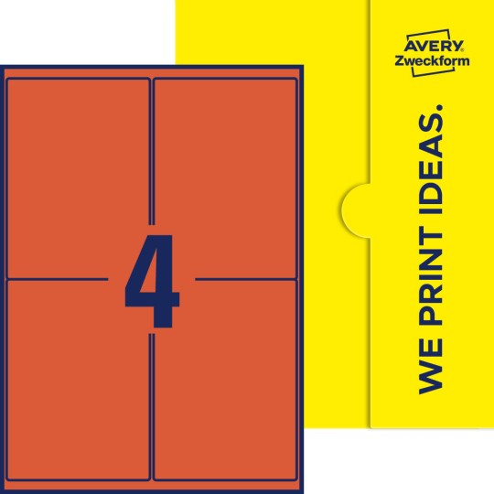 4 stk. etiketter per ark