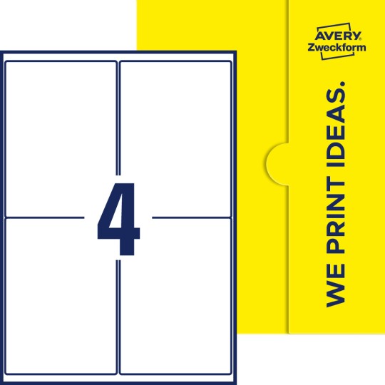 4 stk. etiketter per ark