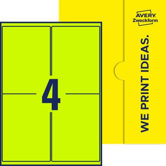 4 stk. etiketter per ark