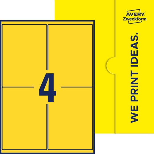 4 stk. etiketter per ark