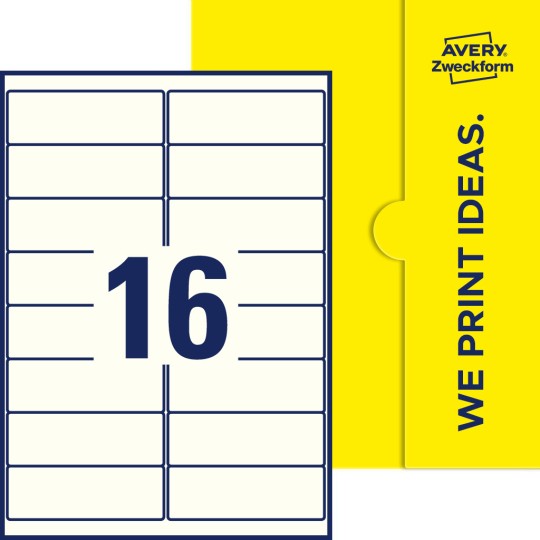 16 stk. etiketter per ark