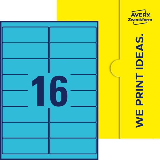 16 stk. etiketter per ark