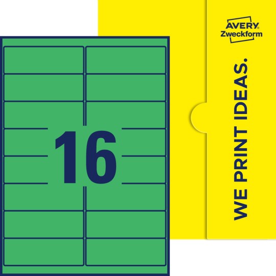 16 stk. etiketter per ark