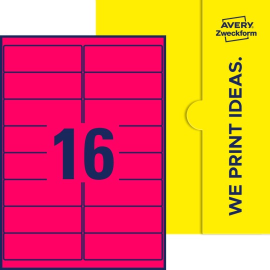 16 stk. etiketter per ark