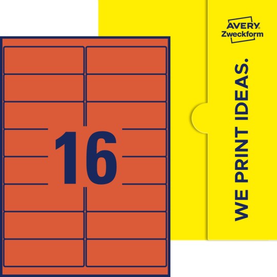 16 stk. etiketter per ark