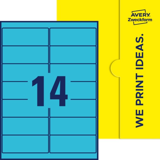 14 stk. etiketter per ark