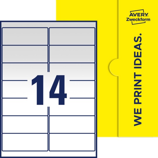 14 stk. etiketter per ark
