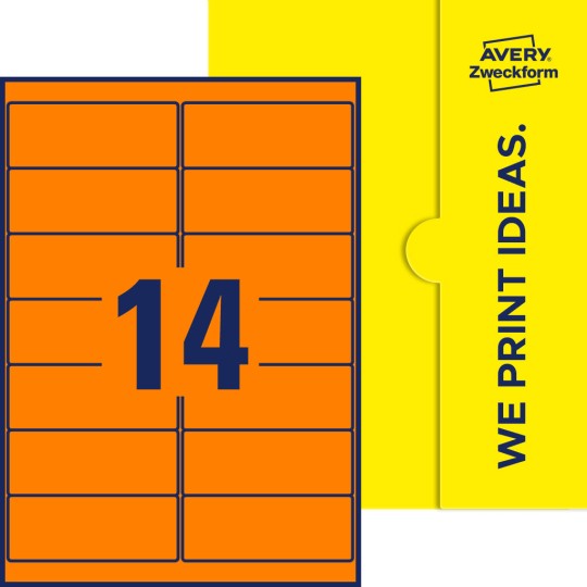 14 stk. etiketter per ark