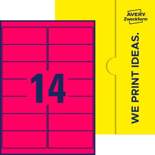 14 stk. etiketter per ark