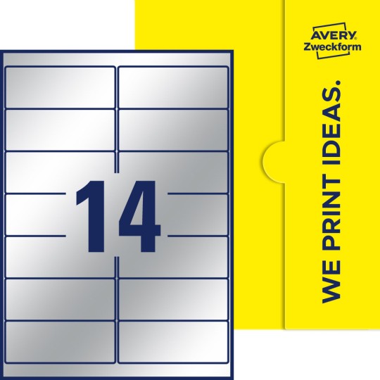 14 stk. etiketter per ark
