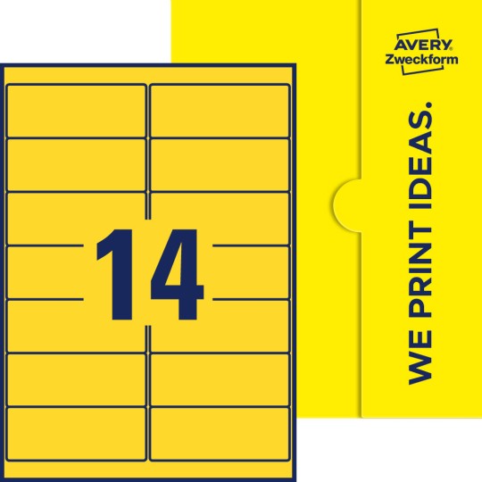 14 stk. etiketter per ark