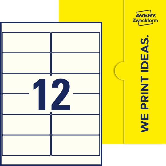 12 stk. etiketter per ark