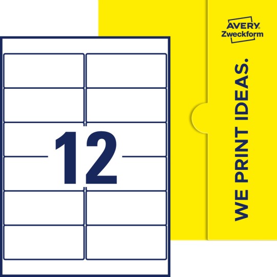 12 stk. etiketter per ark