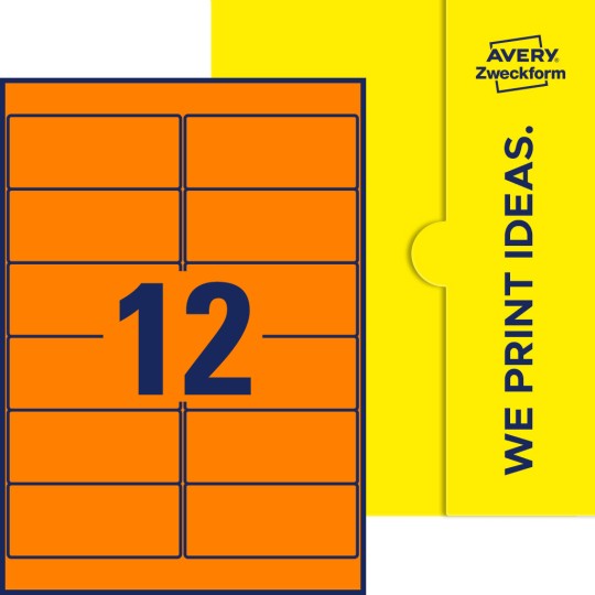 12 stk. etiketter per ark