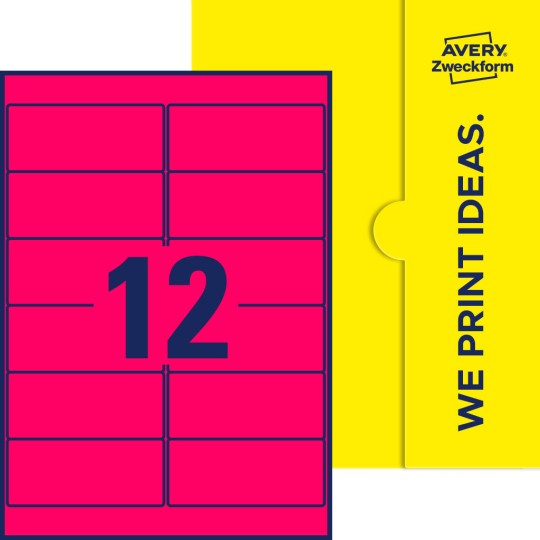 12 stk. etiketter per ark