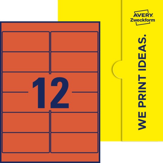 12 stk. etiketter per ark