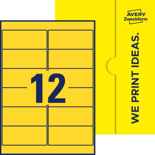 12 stk. etiketter per ark