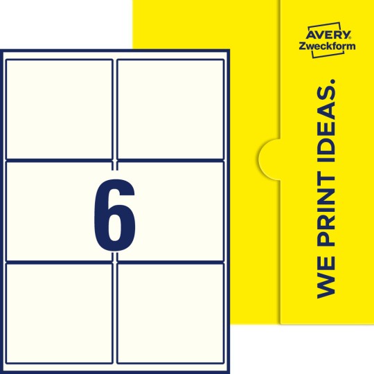 6 stk. etiketter per ark