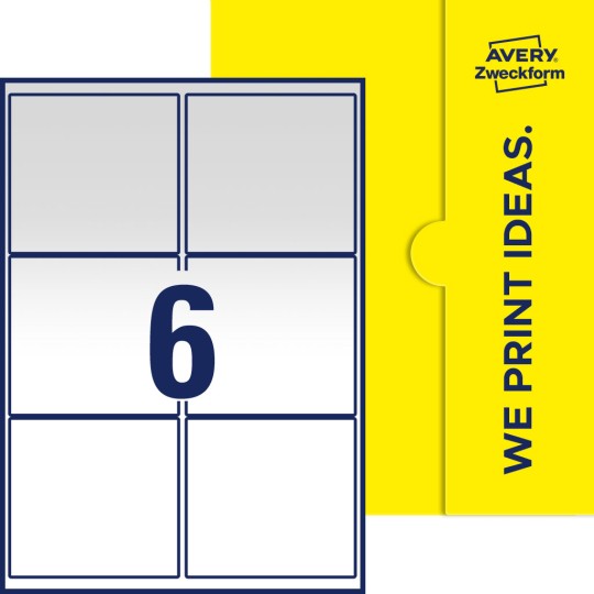 6 stk. etiketter per ark