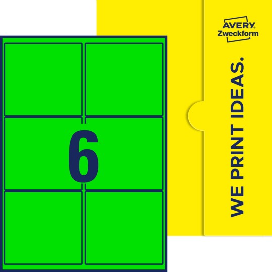 6 stk. etiketter per ark