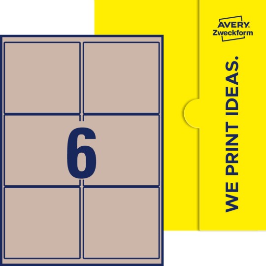 6 stk. etiketter per ark