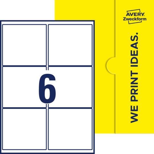 6 stk. etiketter per ark