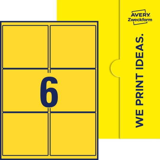 6 stk. etiketter per ark