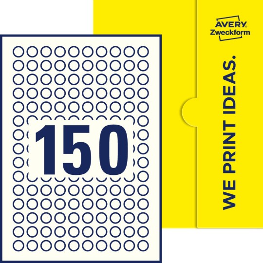 150 stk. etiketter per ark