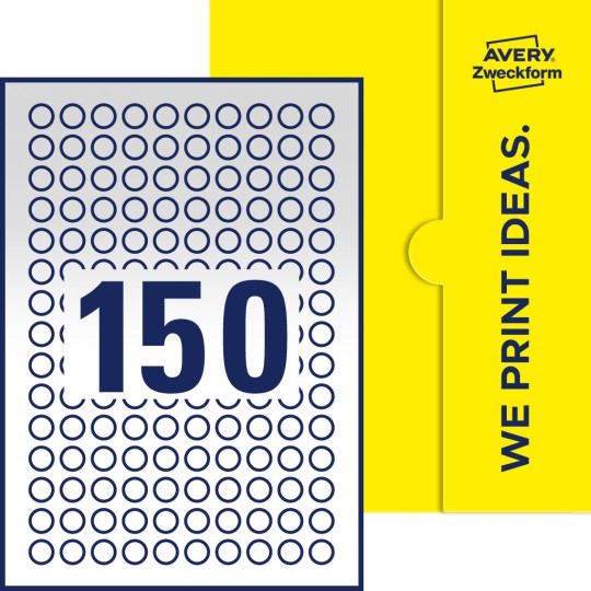 150 stk. etiketter per ark