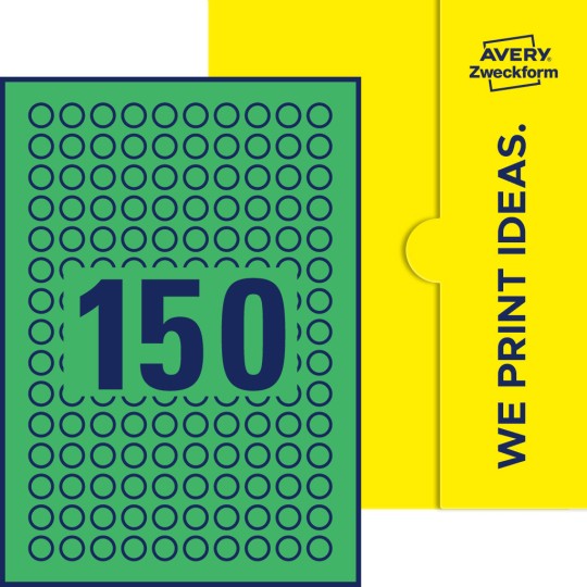 150 stk. etiketter per ark