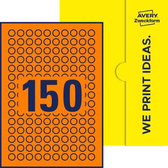 150 stk. etiketter per ark