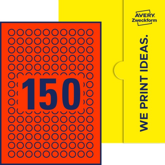 150 stk. etiketter per ark