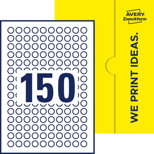 150 stk. etiketter per ark