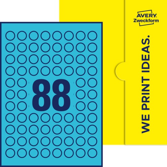 88 stk. etiketter per ark