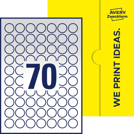 70 stk. etiketter per ark