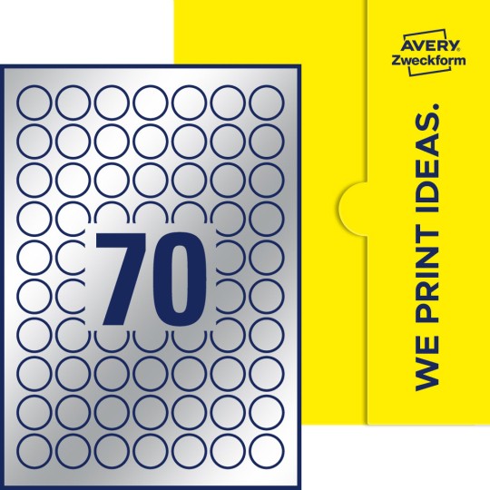 70 stk. etiketter per ark