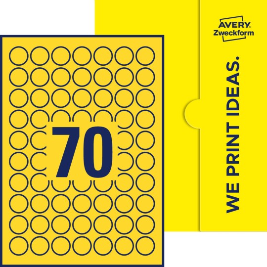 70 stk. etiketter per ark